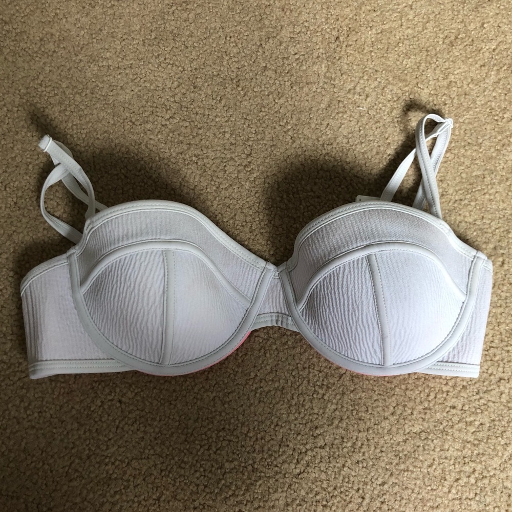 White Triangl Bikini Top